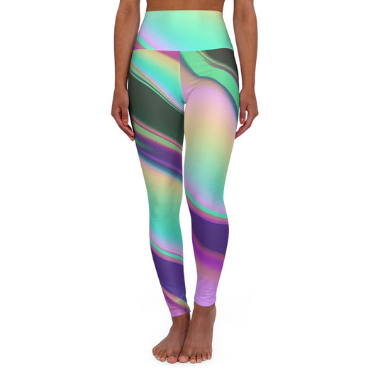 High Waisted Leggings - Electric