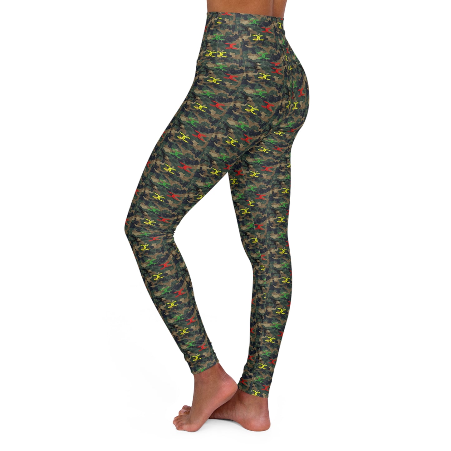 High Waisted Leggings - Redneck Rasta