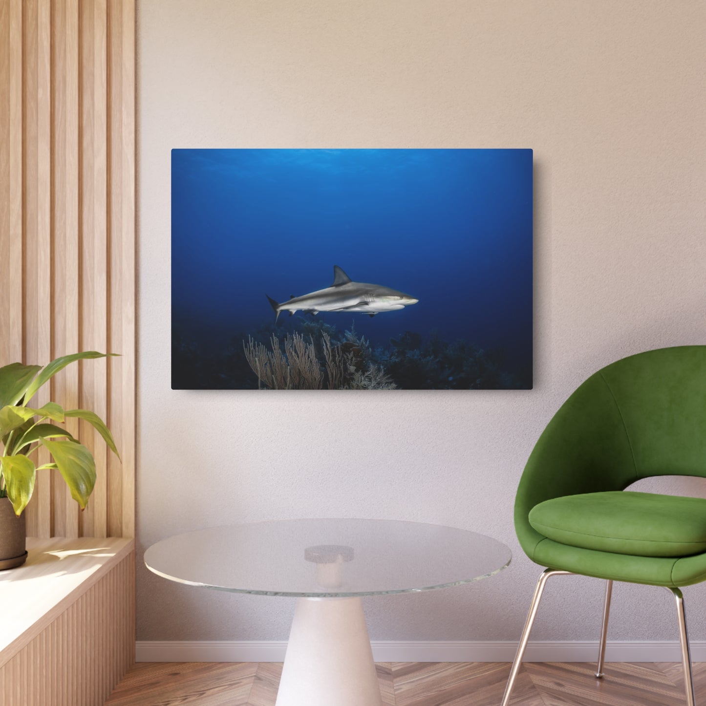 "Shark Center" Metal Print