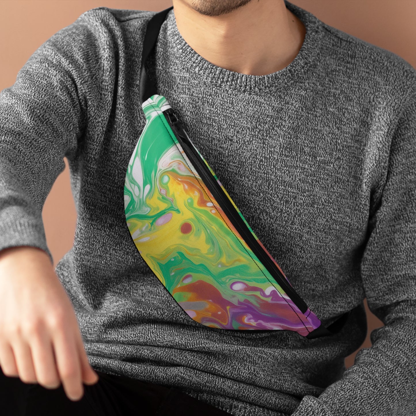Vibrant Abstract Art Fanny Pack – Trendy and Functional Accessory for Festivals and Everyday Use