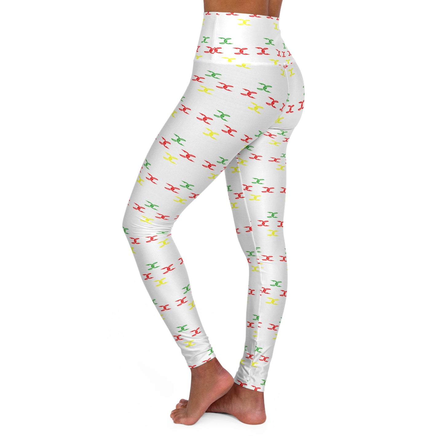 High Waisted Leggings - Rasta