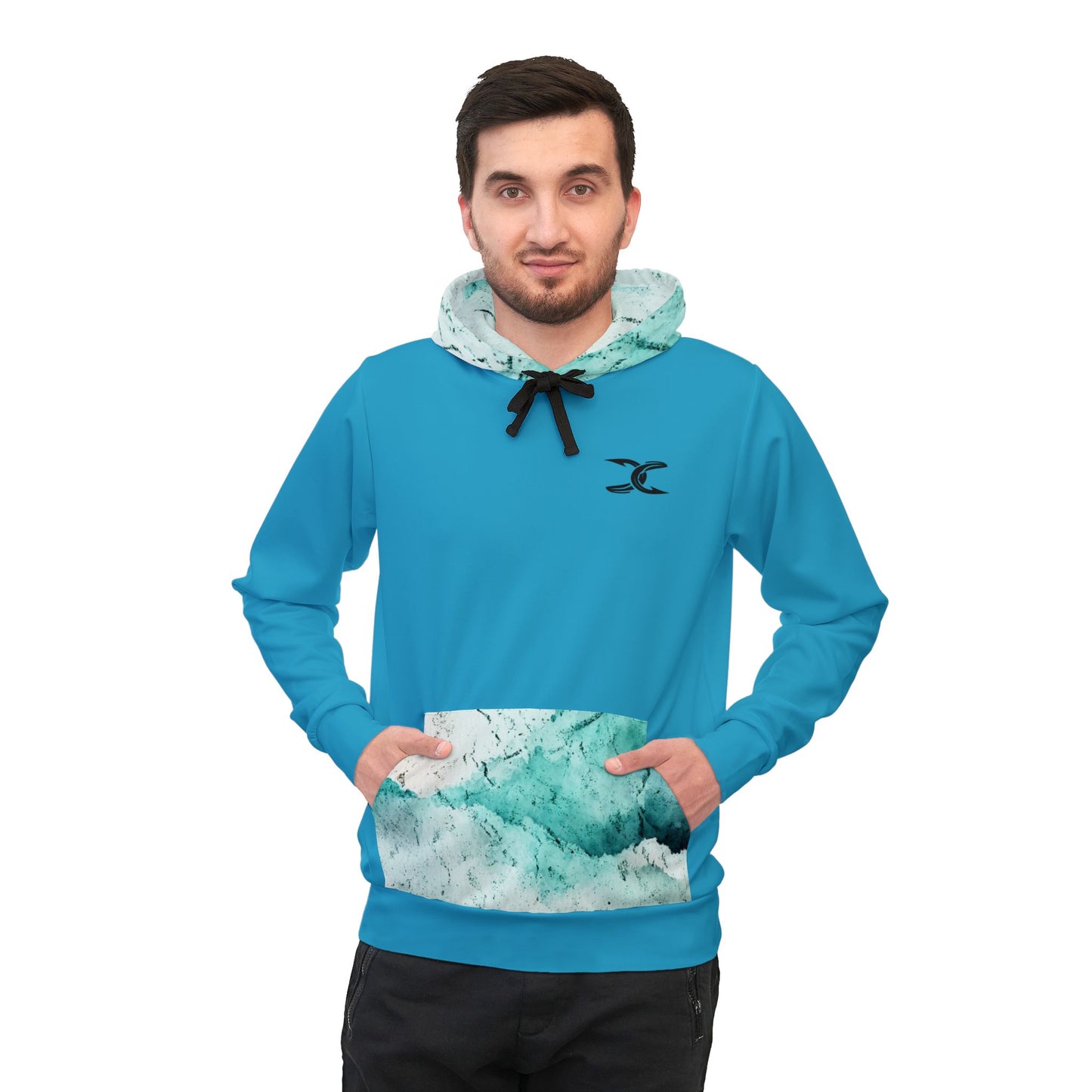 Hoodie | Turq & Caribbean Time Accents | Branded
