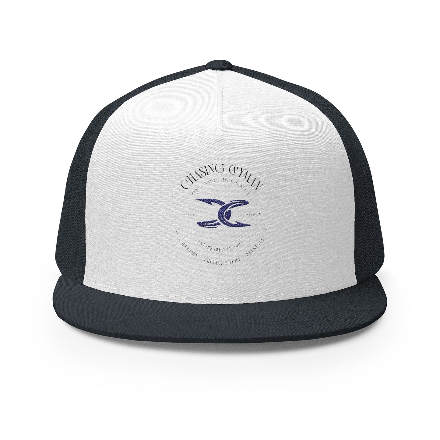 Copy of Copy of Embroidered 5 Panel Trucker Cap - Stylish Green & White Cap for Outdoor Fun
