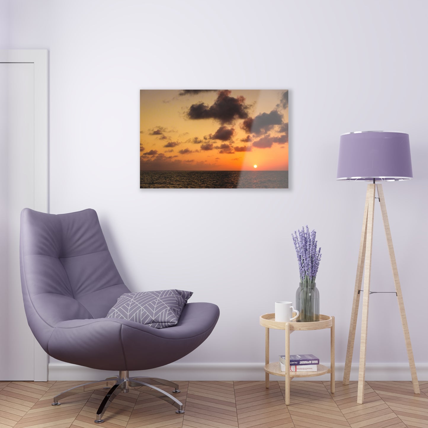 Acrylic Wall Art - Orange Peel Sunset, West Side - Grand Cayman