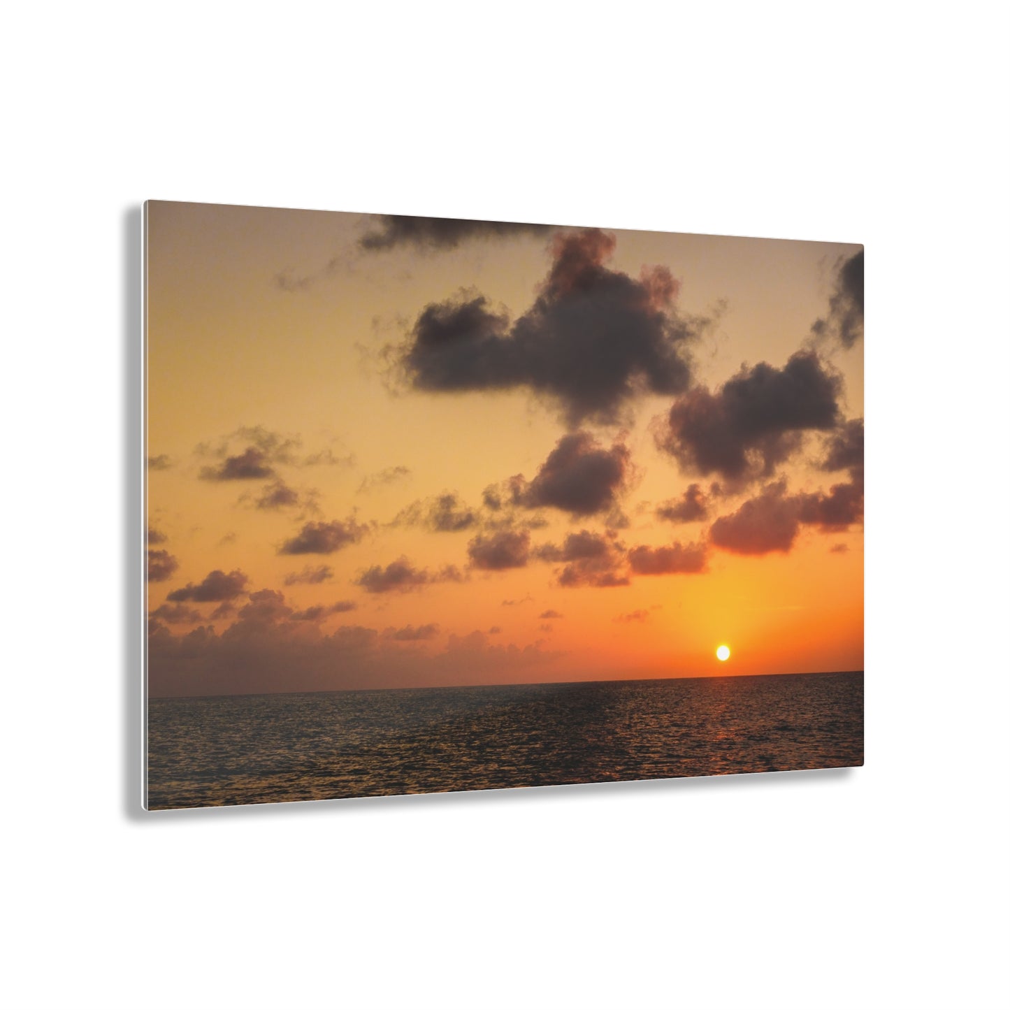 Acrylic Wall Art - Orange Peel Sunset, West Side - Grand Cayman