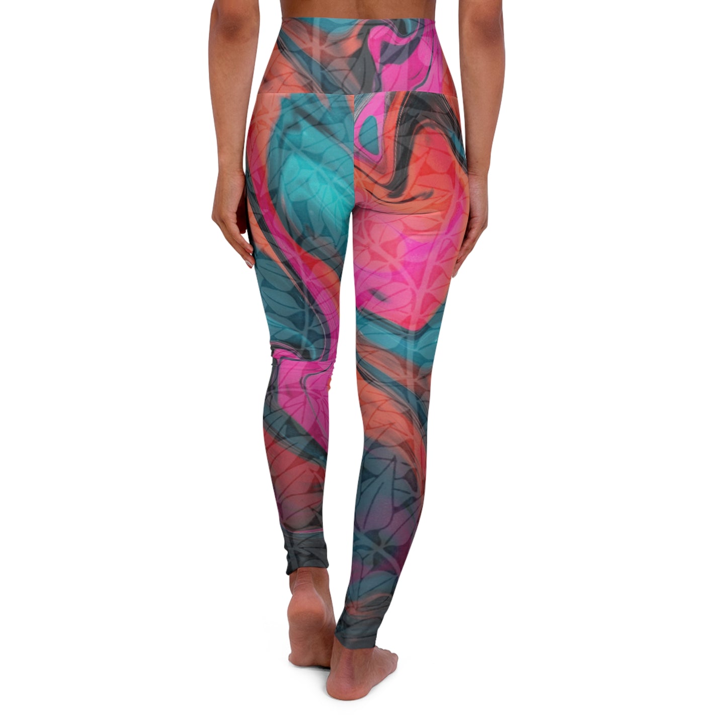High Waisted Leggings - Color Splash