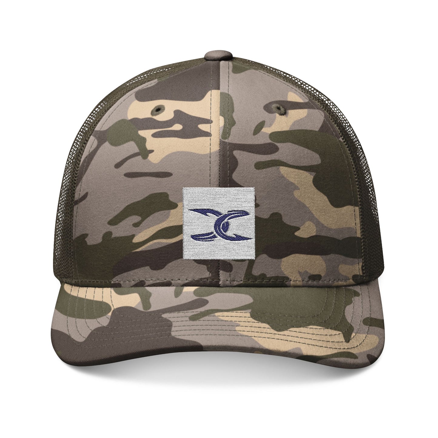 Camouflage Trucker Hat with Embroidered Design - Outdoor Adventure Gear