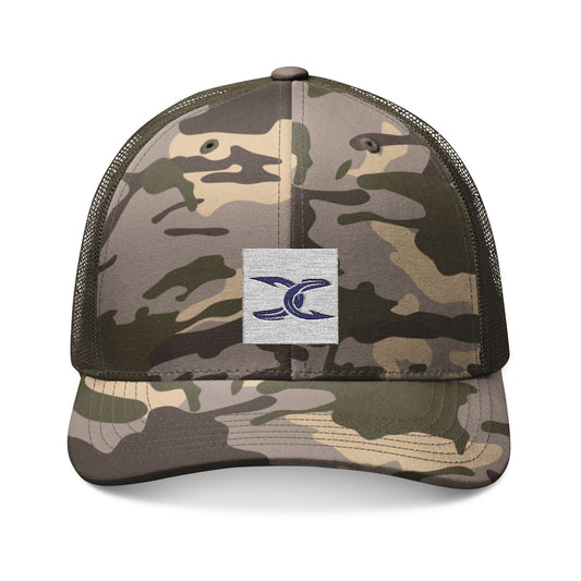 Camouflage Trucker Hat with Embroidered Design - Outdoor Adventure Gear