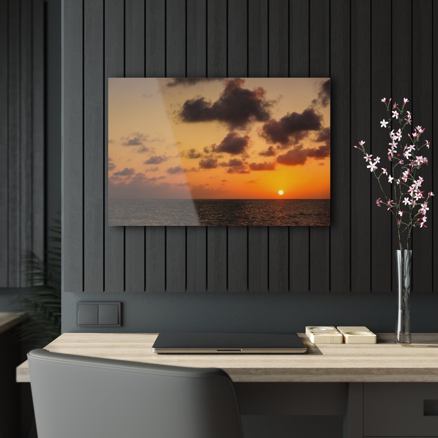 Acrylic Wall Art - Orange Peel Sunset, West Side - Grand Cayman