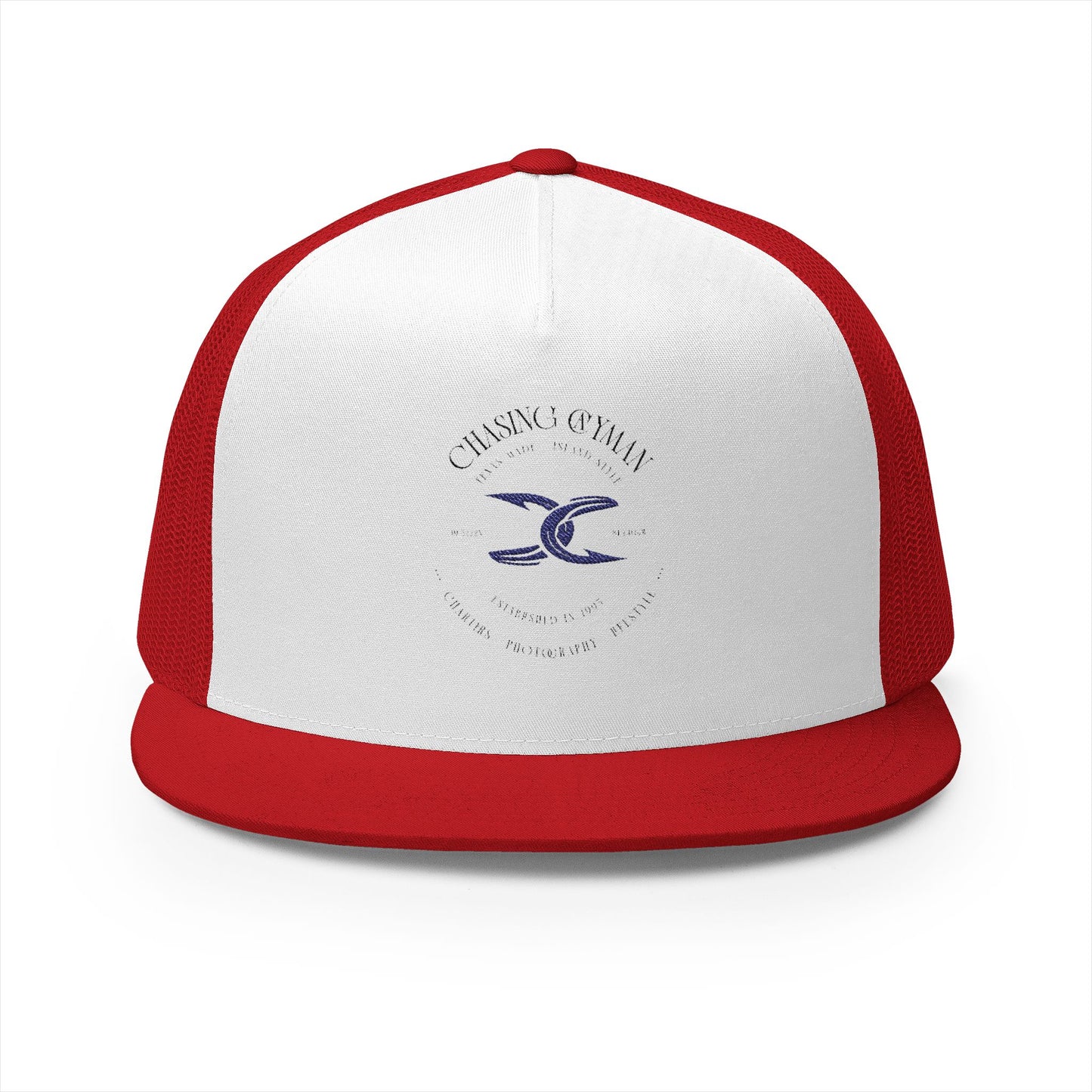 Copy of Copy of Embroidered 5 Panel Trucker Cap - Stylish Green & White Cap for Outdoor Fun