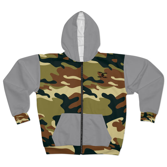 Hoodie - Grey & Woodlands - Branded