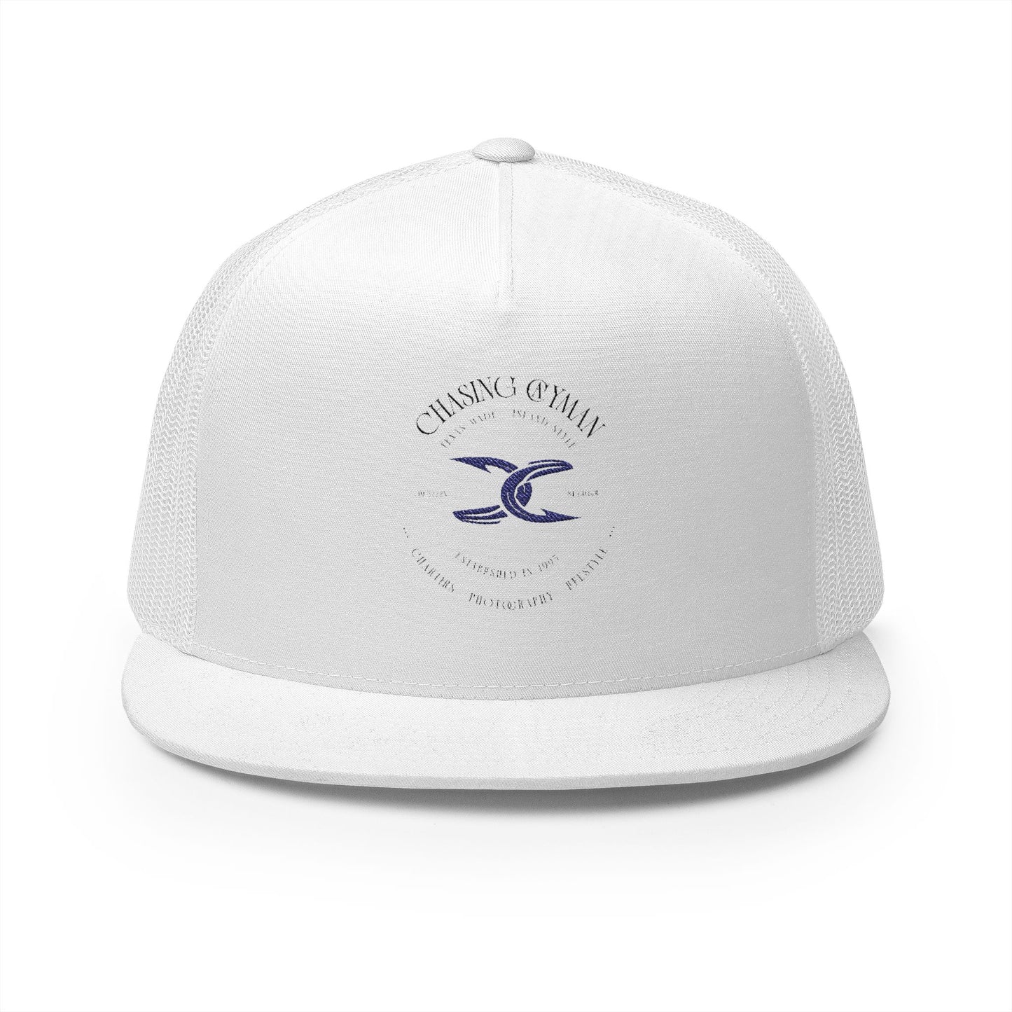 Copy of Copy of Embroidered 5 Panel Trucker Cap - Stylish Green & White Cap for Outdoor Fun