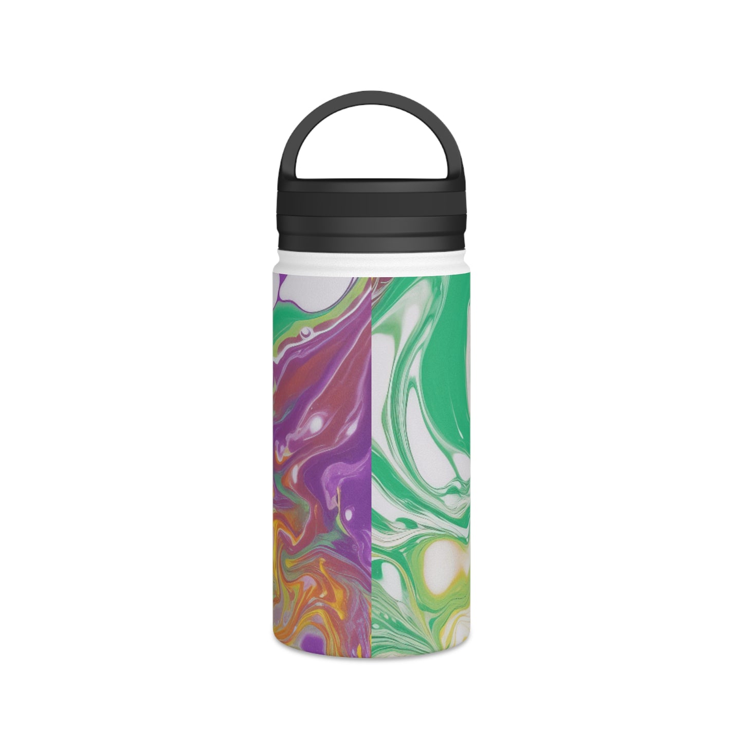 Colorful Marble Stainless Steel Water Bottle with Handle Lid
